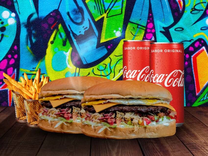 2 X Egg com Bacon + Coca Lata + Batata Frita