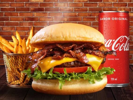 X Bacon + Coca Lata + Batata Frita