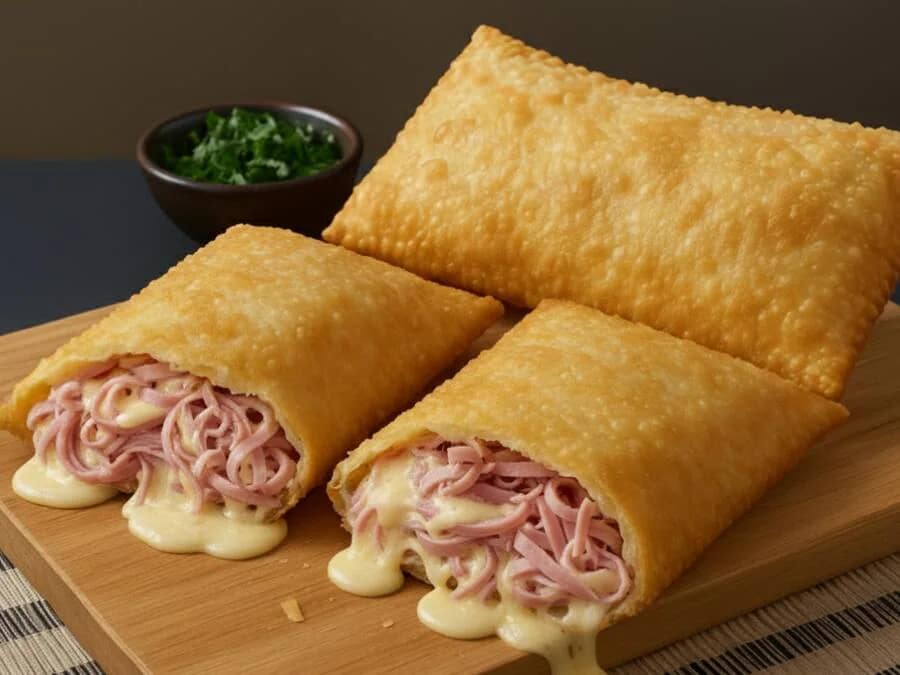 3 Pastéis gigantes de Presunto e Queijo (25cm)