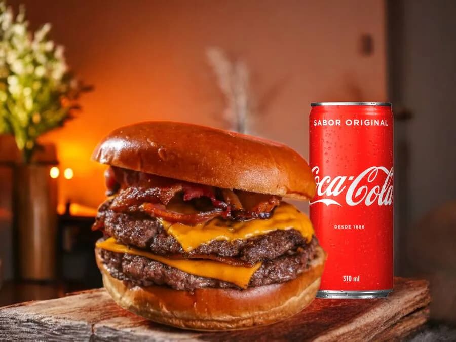 Smash Bacon Duplo + Coca Lata