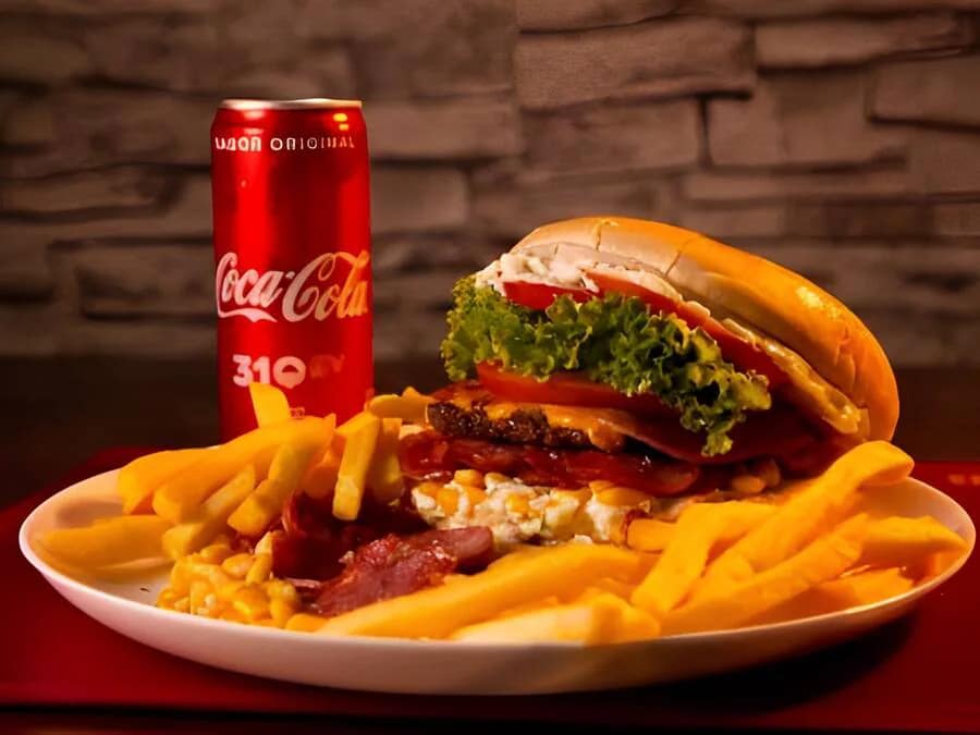 X Calabresa + Coca Lata + Fritas